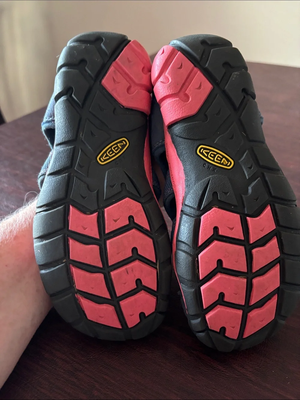 Keen Kids Navy and Pink Closed-Toe Outdoor Sandals